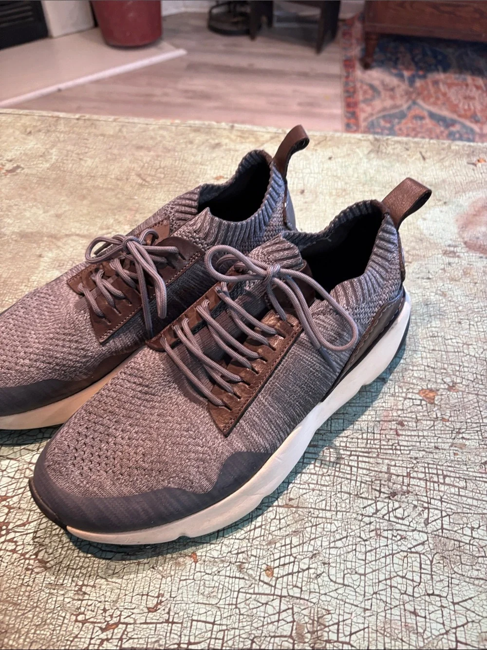 Cole Haan Zerogrand All-Day Trainer Stitchlite Gray Brown Men’s 9M